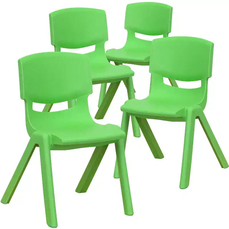 Flash Furniture Lot de 4 Chaises d'école empilables en plastique, hauteur d'assise 30,5 cm