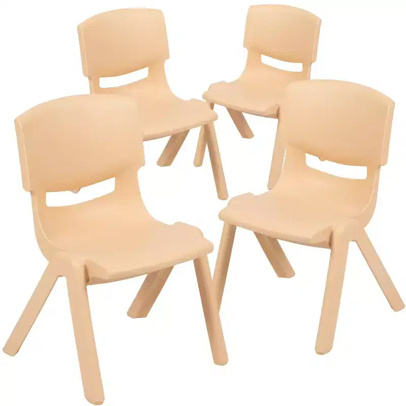 Flash Furniture Lot de 4 Chaises d'école empilables en plastique, hauteur d'assise 30,5 cm