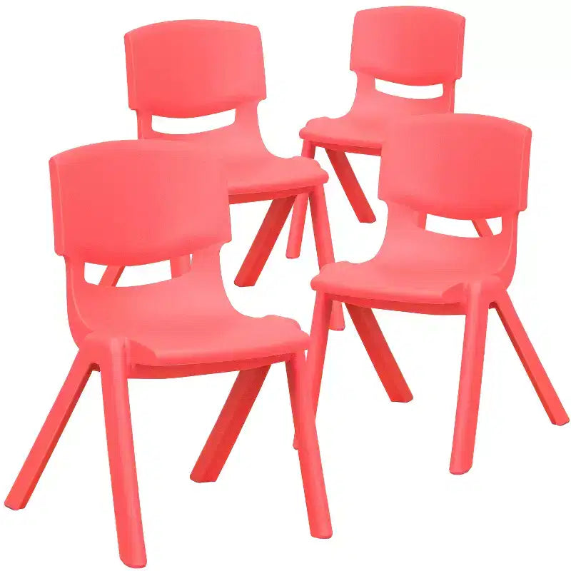 Flash Furniture Lot de 4 Chaises d'école empilables en plastique, hauteur d'assise 30,5 cm