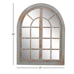 Miroir mural décoratif motif fenêtre cintrée classique de ferme 48 x 37 - Olivia & May