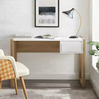 Bureau d'écriture bicolore Claudine Chic avec tiroir rainuré - Saracina Home