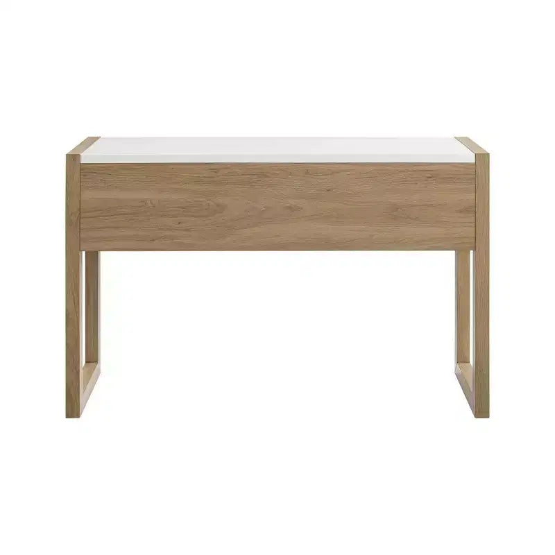 Bureau d'écriture bicolore Claudine Chic avec tiroir rainuré - Saracina Home