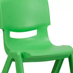 Emma et Oliver Lot de 2 chaises d'école empilables en plastique avec assise de 39,4 cm