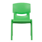 Emma et Oliver Lot de 2 chaises d'école empilables en plastique avec assise de 39,4 cm