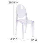Chaise latérale Ghost Emma et Oliver en cristal transparent
