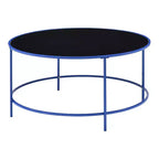 Kincross Round Coffee Table with Glass Top - miBasics