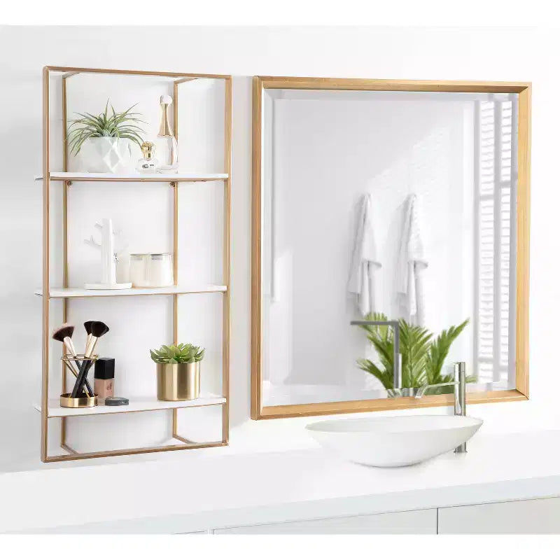 Étagère murale moderne en bois Kercheval 15 x 32 - Kate & Laurel All Things Decor