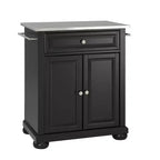 Îlot/chariot de cuisine portable Alexandria avec dessus en acier inoxydable - Crosley