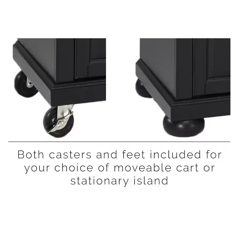 Îlot/chariot de cuisine portable Alexandria avec dessus en acier inoxydable - Crosley