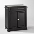 Alexandria Stainless Steel Top Portable Kitchen Island/Cart - Crosley