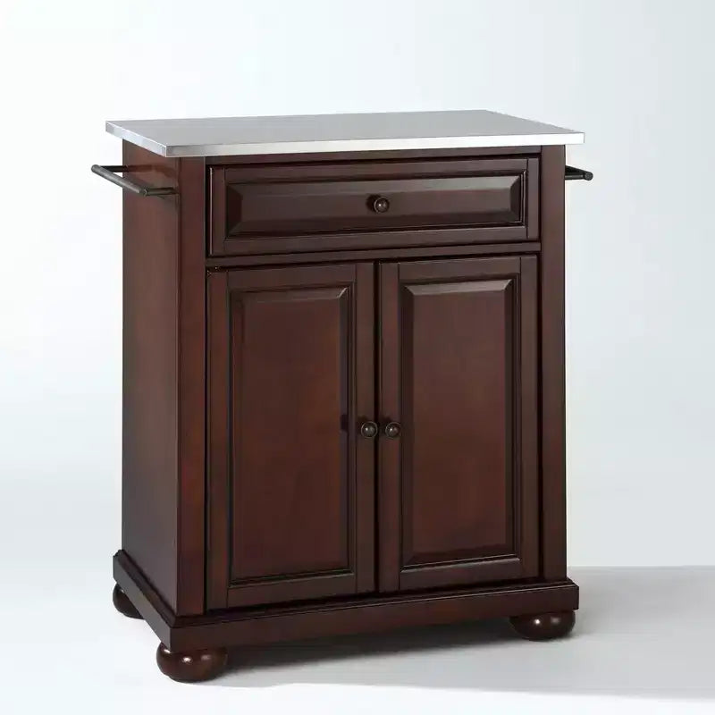 Îlot/chariot de cuisine portable Alexandria avec dessus en acier inoxydable - Crosley