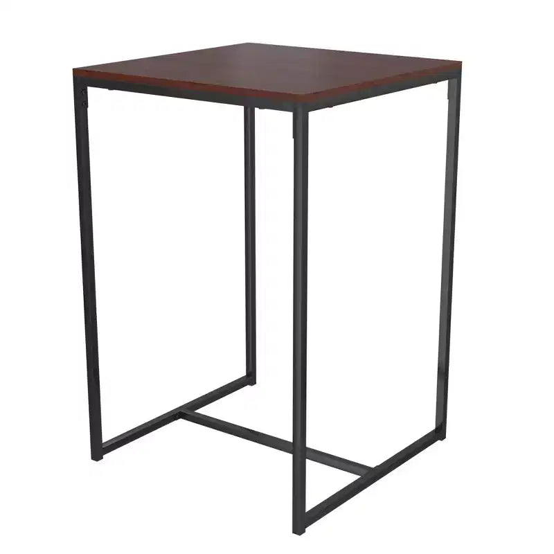 Ensemble table de bar et 2 tabourets Novogratz Bungalow, hauteur bar, avec plateau en bois et cadre en métal