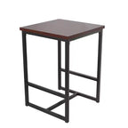 Ensemble table de bar et 2 tabourets Novogratz Bungalow, hauteur bar, avec plateau en bois et cadre en métal