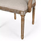 Lot de 2 chaises de salle à manger en bois rembourrées Maria de style campagnard français