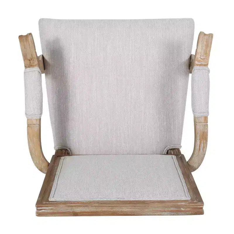 Lot de 2 chaises de salle à manger en bois rembourrées Maria de style campagnard français