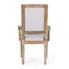 Lot de 2 chaises de salle à manger en bois rembourrées Maria de style campagnard français