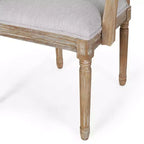 Lot de 2 chaises de salle à manger en bois rembourrées Maria de style campagnard français
