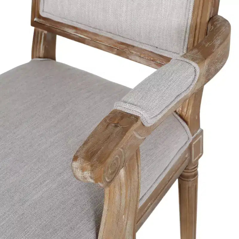 Lot de 2 chaises de salle à manger en bois rembourrées Maria de style campagnard français