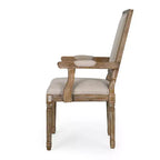 Lot de 2 chaises de salle à manger en bois rembourrées Maria de style campagnard français