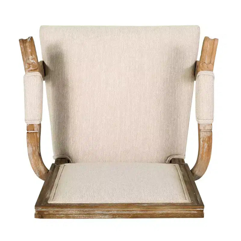 Lot de 2 chaises de salle à manger en bois rembourrées Maria de style campagnard français