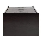 3 Drawer Wood Top Cast Iron Frame Vertical Storage Dresser with Easy Pull Fabric Drawers