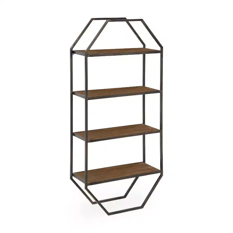 Adela Wood/Metal Decorative Wall Shelf - Kate & Laurel All Things Decor