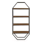 Étagère murale décorative Adela en bois et métal