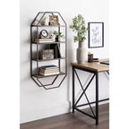 Étagère murale décorative Adela en bois et métal