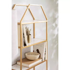 Étagère murale décorative Adela en bois et métal