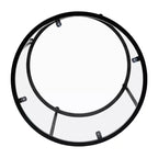 Table d'appoint ronde Astoria Collection - Table d'appoint moderne en verre transparent avec cadre noir mat