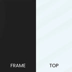 Table d'appoint ronde Astoria Collection - Table d'appoint moderne en verre transparent avec cadre noir mat