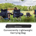 Table de camping pliante d'extérieur avec sac de transport - Noir