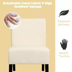 Fauteuil d'appoint sans accoudoirs en tissu avec pieds en bois d'hévéa, gris/beige/imprimé