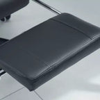 Chaise de bureau de massage vibrante 7 points avec soutien lombaire, repose-pieds, dossier inclinable, hauteur réglable