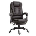 Chaise de bureau de massage vibrante 7 points avec soutien lombaire, repose-pieds, dossier inclinable, hauteur réglable