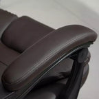 Chaise de bureau de massage vibrante 7 points avec soutien lombaire, repose-pieds, dossier inclinable, hauteur réglable
