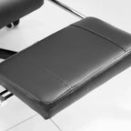 Chaise de bureau de massage vibrante 7 points avec soutien lombaire, repose-pieds, dossier inclinable, hauteur réglable