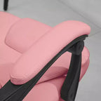 Chaise de bureau de massage vibrante 7 points avec soutien lombaire, repose-pieds, dossier inclinable, hauteur réglable