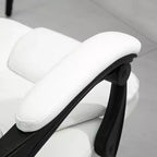 Chaise de bureau de massage vibrante 7 points avec soutien lombaire, repose-pieds, dossier inclinable, hauteur réglable