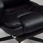 Chaise de bureau de massage vibrante 7 points avec soutien lombaire, repose-pieds, dossier inclinable, hauteur réglable