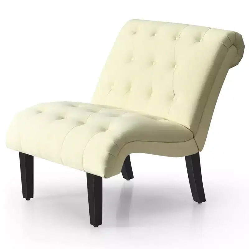 Set of 2 Armless Accent Chair, Upholstered Tufted Lounge Chair