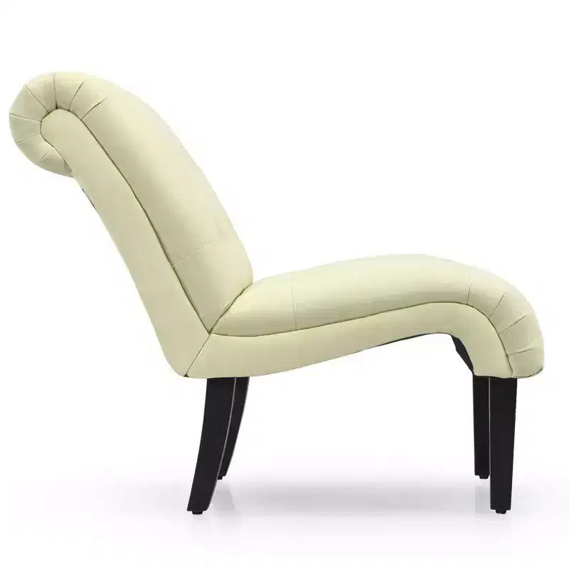 Set of 2 Armless Accent Chair, Upholstered Tufted Lounge Chair