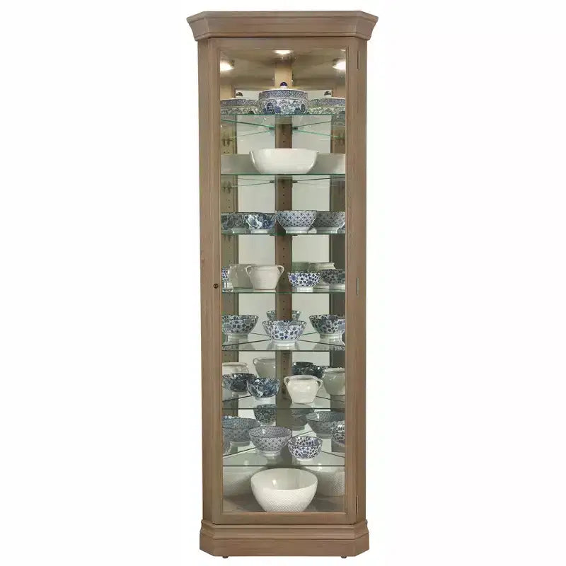 Howard Miller 680643 Delia Iii Curio Cabinet 680643 Aged Grey