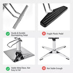 Chaise de salon Costway pour coiffeur Chaise de barbier hydraulique pivotante réglable