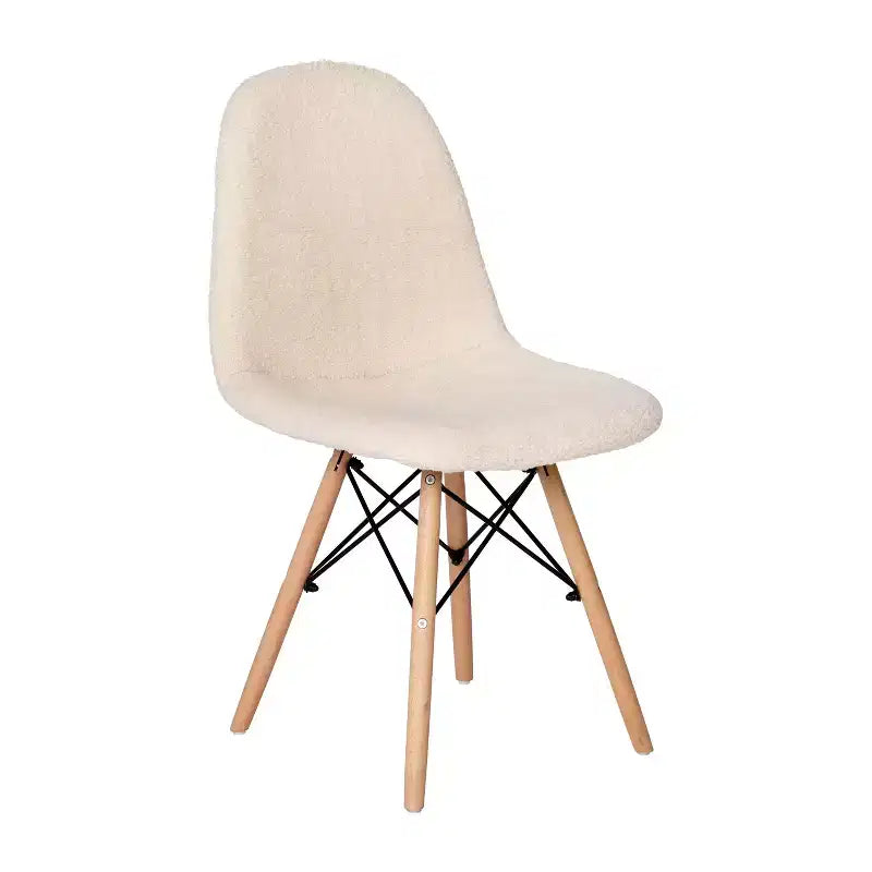 Emma et Oliver Dorset - Fauteuil d'appoint en similicuir d'agneau avec pieds en bois de hêtre pour salon, chambre à coucher, dortoir et plus encore
