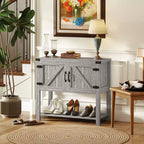 HOMCOM Buffet autoportant 2 portes avec étagère inférieure, table console d'entrée