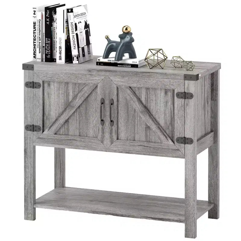HOMCOM Buffet autoportant 2 portes avec étagère inférieure, table console d'entrée