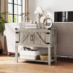 HOMCOM Buffet autoportant 2 portes avec étagère inférieure, table console d'entrée