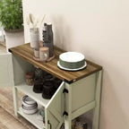 HOMCOM Buffet autoportant 2 portes avec étagère inférieure, table console d'entrée