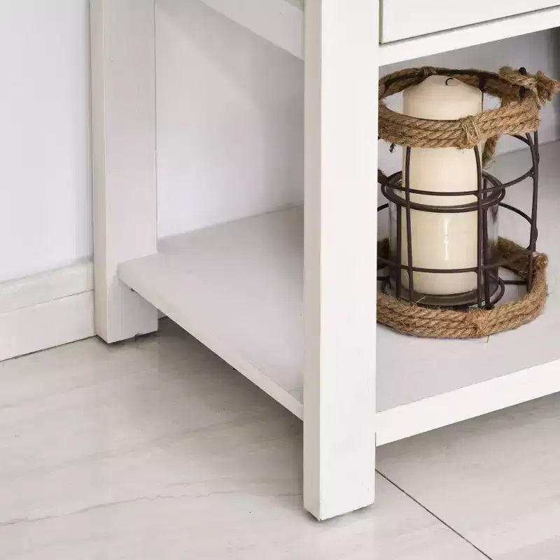 HOMCOM Buffet autoportant 2 portes avec étagère inférieure, table console d'entrée